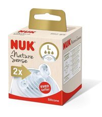 Nuk Nature Sense 6-18 Ay Delikli Ortodontik Yenidoğan Kiraz Uçlu Damaklı Silikon Emzik Şeffaf