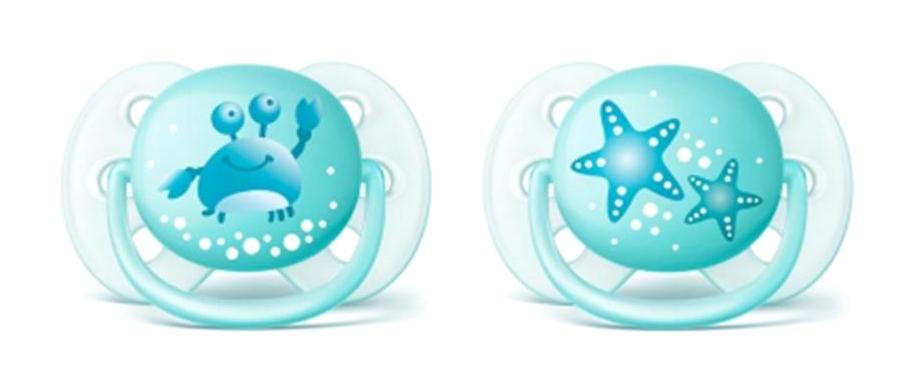 Philips Ultra Soft 0-6 Ay Ortodontik Yenidoğan Silikon Emzik Mavi