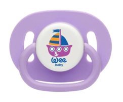 Wee Baby 831 18+ Ay Delikli Silikon Emzik Beyaz-Mor