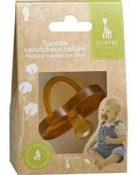 Sophie La Girafe Natural 6-18 Ay Ortodontik Damaklı Kauçuk Emzik Kahverengi