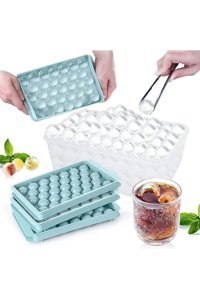 Hcb Ticaret Yuvarlak Şekilli Plastik Kapaklı Renkli Buz Kalıbı