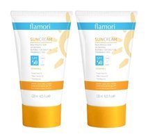 Flamori 50 Faktör Hassas Ciltler İçin Nemlendirici Yaşlanma Karşıtı Aydınlatıcı Suya Dayanıklı Yüz Güneş Kremi 120 ml