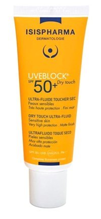 Isıspharma Uveblock Dry Touch 50 Faktör İçin Leke Karşıtı Nemlendirici Yaşlanma Karşıtı Yağsız Suya Dayanıklı Yüz ve Vücut Güneş Kremi 40 ml