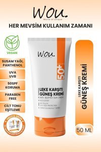 Wou World Of Unique 50 Faktör İçin Leke Karşıtı Nemlendirici Yaşlanma Karşıtı Suya Dayanıklı Yüz ve Vücut Güneş Kremi 50 ml
