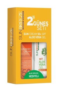 Sun Breeze 50 Faktör İçin Nemlendirici Suya Dayanıklı Yüz ve Vücut Güneş Kremi 20 ml