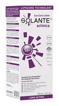 Solante Actinica 50 Faktör İçin Leke Karşıtı Nemlendirici Yaşlanma Karşıtı Yağsız Suya Dayanıklı Yüz ve Vücut Güneş Kremi 15 ml