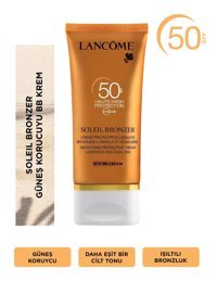 Lancome Soleil Bronzer 50 Faktör Tüm Ciltler İçin Nemlendirici Suya Dayanıklı Yüz Güneş Kremi 50 ml