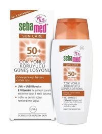 Sebamed Sun Lotion 50 Faktör İçin Leke Karşıtı Nemlendirici Yaşlanma Karşıtı Suya Dayanıklı Yüz ve Vücut Güneş Kremi 150 ml