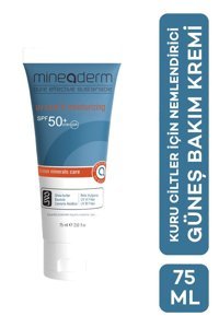 Mineaderm 50 Faktör İçin Leke Karşıtı Nemlendirici Yaşlanma Karşıtı Suya Dayanıklı Yüz ve Vücut Güneş Kremi 75 ml