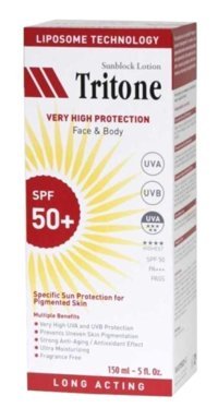 Tritone 50 Faktör Tüm Ciltler İçin Nemlendirici Suya Dayanıklı Yüz Güneş Losyonu 150 ml