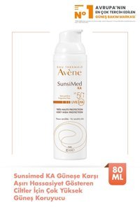 Avene Sunsimed 50 Faktör İçin Leke Karşıtı Nemlendirici Yağsız Suya Dayanıklı Yüz ve Vücut Güneş Kremi 80 ml