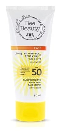 Bee Beauty 50 Faktör İçin Leke Karşıtı Nemlendirici Yaşlanma Karşıtı Yağsız Suya Dayanıklı Yüz ve Vücut Güneş Kremi 50 ml