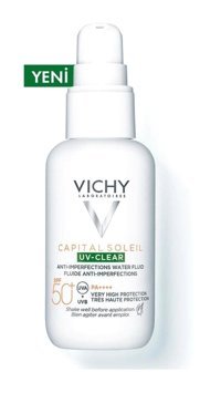 Vichy Capital Soleil 50 Faktör İçin Nemlendirici Yağsız Suya Dayanıklı Yüz ve Vücut Güneş Kremi 40 ml