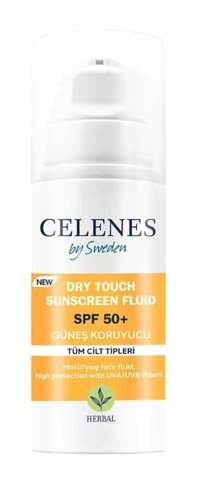 Celenes Herbal Dry Touch 50 Faktör İçin Leke Karşıtı Nemlendirici Yaşlanma Karşıtı Yüz ve Vücut Güneş Kremi 50 ml