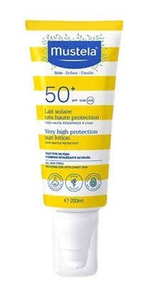 Mustela 50 Faktör İçin Nemlendirici Yağsız Suya Dayanıklı Yüz ve Vücut Güneş Losyonu 200 ml