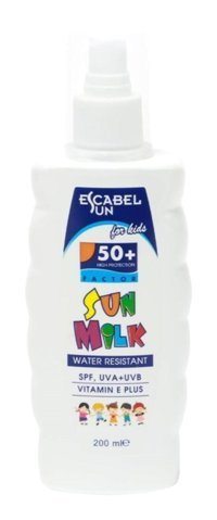 Escabel Sun Sun 50 Faktör Tüm Ciltler İçin Nemlendirici Suya Dayanıklı Yüz ve Vücut Güneş Sütü 200 ml