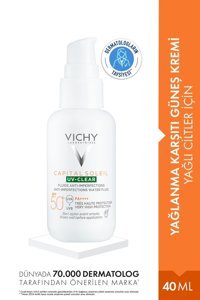 Vichy Capital Soleil 50 Faktör İçin Leke Karşıtı Nemlendirici Yaşlanma Karşıtı Suya Dayanıklı Yüz Güneş Kremi 40 ml