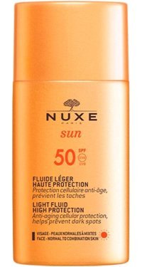 Nuxe Sun Light Fluid 50 Faktör Tüm Ciltler İçin Nemlendirici Suya Dayanıklı Yüz Güneş Kremi 50 ml