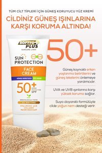 Softto Plus 50 Faktör Tüm Ciltler İçin Nemlendirici Suya Dayanıklı Yüz Güneş Kremi 75 ml