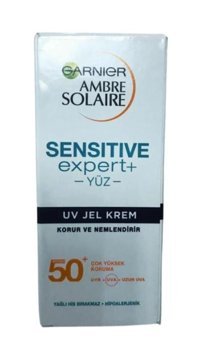 Garnier Ambre Solaıre Sensitive Expert 50 Faktör Tüm Ciltler İçin Nemlendirici Suya Dayanıklı Yüz Güneş Kremi 50 ml