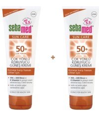 Sebamed Renkli 50 Faktör İçin Leke Karşıtı Nemlendirici Yaşlanma Karşıtı Suya Dayanıklı Yüz Güneş Kremi 2x775 ml