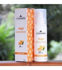 Mecenne Doğal Güneş Kremi 30 Faktör Tüm Ciltler İçin Nemlendirici Suya Dayanıklı Yüz Güneş Kremi 125 ml