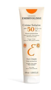 Embryolisse 50 Faktör İçin Leke Karşıtı Nemlendirici Yaşlanma Karşıtı Aydınlatıcı Suya Dayanıklı Yüz ve Vücut Güneş Kremi 15 ml