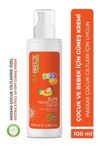 Sun Breeze 50 Faktör İçin Nemlendirici Suya Dayanıklı Yüz ve Vücut Güneş Kremi 100 ml