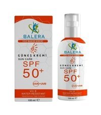 Balera Sun 50 Faktör Tüm Ciltler İçin Nemlendirici Suya Dayanıklı Yüz Güneş Kremi 100 ml