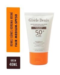 Gisele Denis Denis Renkli 50 Faktör Tüm Ciltler İçin Nemlendirici Suya Dayanıklı Yüz Güneş Kremi 50 ml