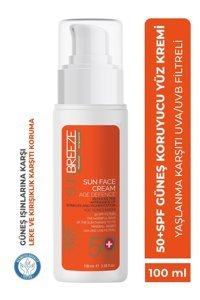 Sun Breeze 50 Faktör Tüm Ciltler İçin Nemlendirici Suya Dayanıklı Yüz Güneş Kremi 100 ml