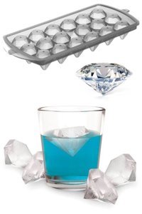 Savoryhome Kristal Şekilli Plastik Kapaklı Renkli Buz Kalıbı