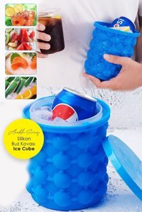 Home Perest Yuvarlak Silikon Kapaklı renkli Buz Kalıbı