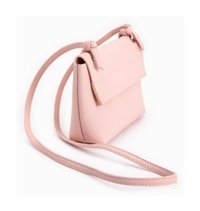 Koton Mini Suni Deri Askılı Kapaklı Kadın El Çantası Pembe 4Sak30038Aa