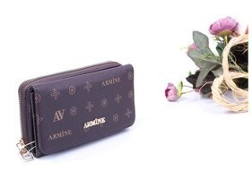 Armine C 12 Baskılı Cüzdan & Kadın El Çantası Kahverengi