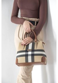 Silver & Polo Nv667 Kadın El Çantası Bej Taba
