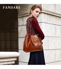 Aromee Retro Kova Tote 4 Parça Set Kadın El Çantası Kahverengi