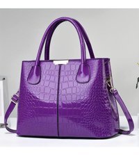 Tcherchi Trendy Timsah Desenli Tote Kadın El Çantası Kahverengi