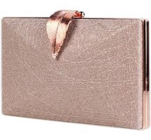 Aromee Clutch Suni Elmas Lüks Kadın El Çantası Pembe Altın