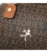 Gülşah Çaptı Bag Orjinal Kadın El Çantası Kahverengi