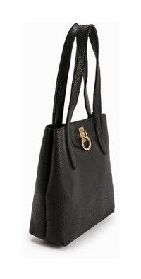 Koton Tote Suni Deri Çift Saplı Kadın El Çantası Siyah 4Sak30048Aa 4Sak30048Aa999