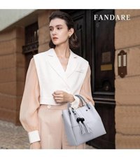 Aromee Moda 3 Parçalı Set Kova Kadın El Çantası Açık Gri