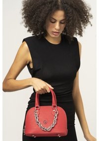 Valentino Orlandi Vlt048 Monogram Kadın El Çantası Kırmızı