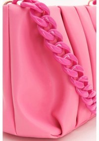 Gülşah Çaptı Bag Zincir Askılı & Pileli Model Kadın El Çantası Pembe