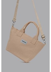 Gülşah Çaptı Bag Kanvas Kumaş Kadın El Çantası Siyah Krem
