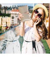 Aromee Clutch Suni Elmas Lüks Kadın El Çantası Altın