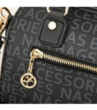 Gülşah Çaptı Bag Orjinal Kadın El Çantası Siyah Yazılı