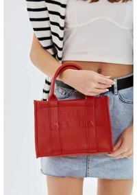 Gülşah Çaptı Bag Orta Boy Kadın El Çantası Kırmızı