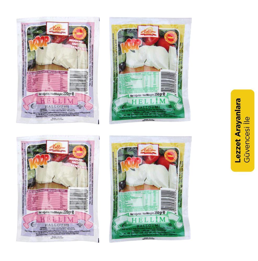 Koop Süt Hellim Avantajlı Peynir Paketi 2x20 gr + 2x250 gr
