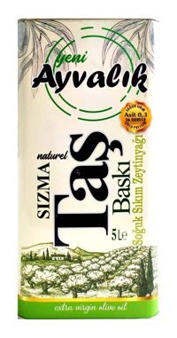 Ayvalık Taş Baskı Soğuk Sıkım Teneke Sızma Zeytinyağı 5 lt